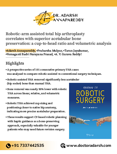 Robotic-arm assisted total hip arthroplasty correlates with superior acetabular bone preservation: a cup-to-head ratio and volumetric analysis