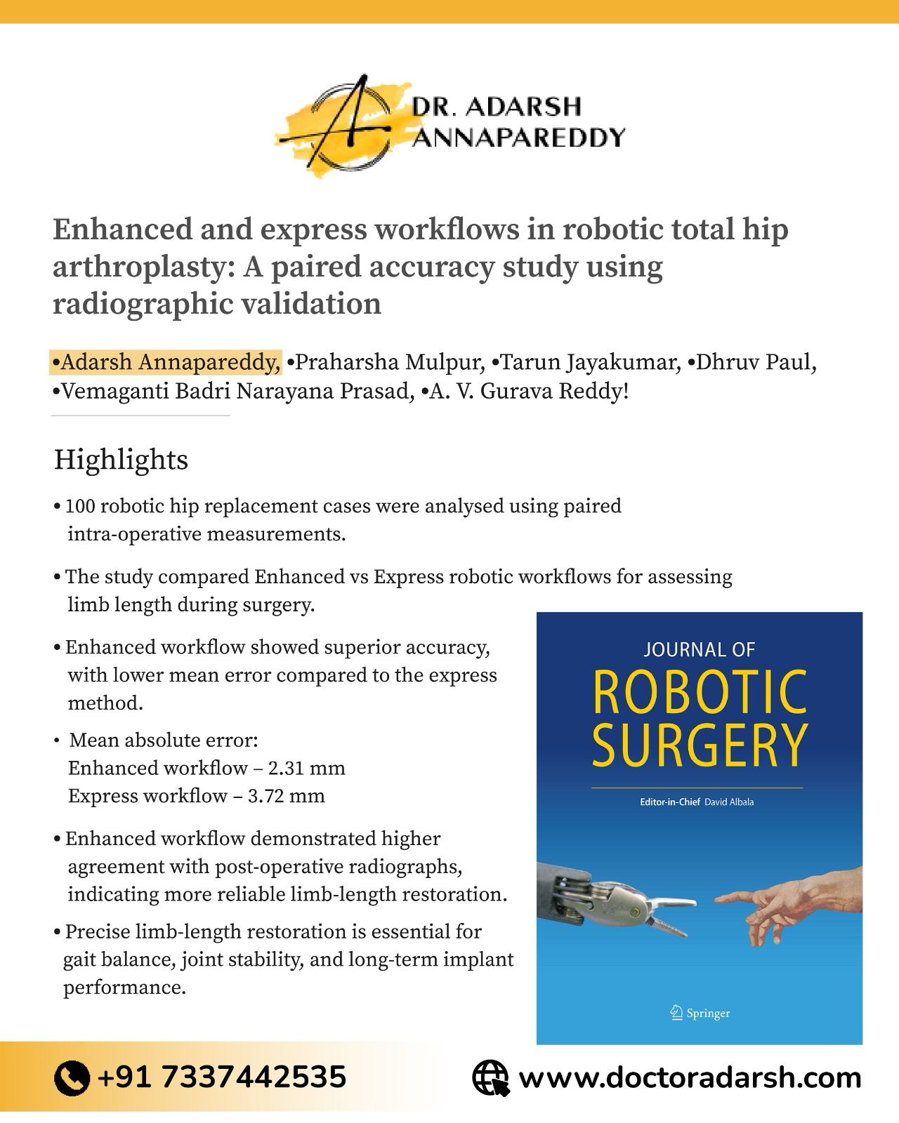 Enhanced and express workflows in robotic total hip arthroplasty A paired accuracy study using radiographic validation